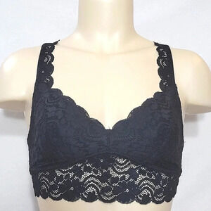 SMALL Xhilaration Lace Crossback Wire Free Bra Bralette Black NWT  New with Tags